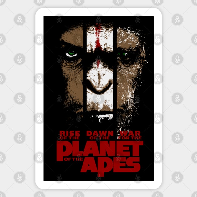 Planet of the Apes Trilogy Sticker by Grayson888